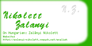 nikolett zalanyi business card