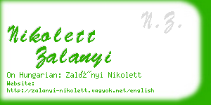 nikolett zalanyi business card